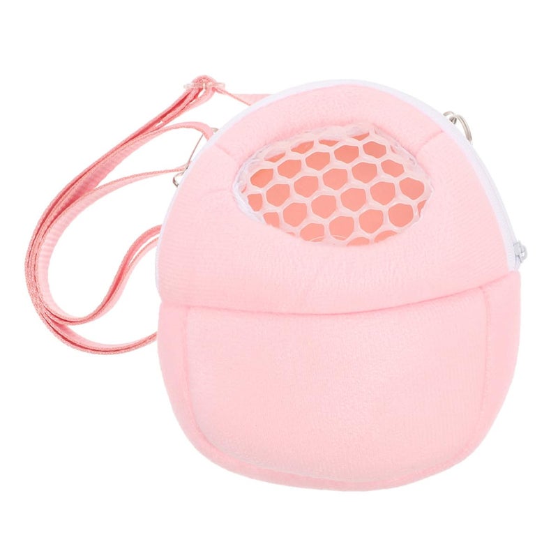 Small Animal Carrier Shoulder Bag with Breathable Mesh Large Pink Travel Case for Hamster Rat Rabbit Outdoor - Image 2