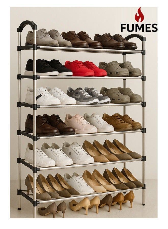 FUMES Large Capacity 6-Tier Steel Shoe Rack Shoe Organizer for Entryway & Closet - Image 1