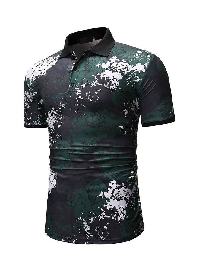 نيبمينينت تيشيرت مطبوع بنقشة مموهة كالزي العسكري أخضر / أبيض أسود - Image 2