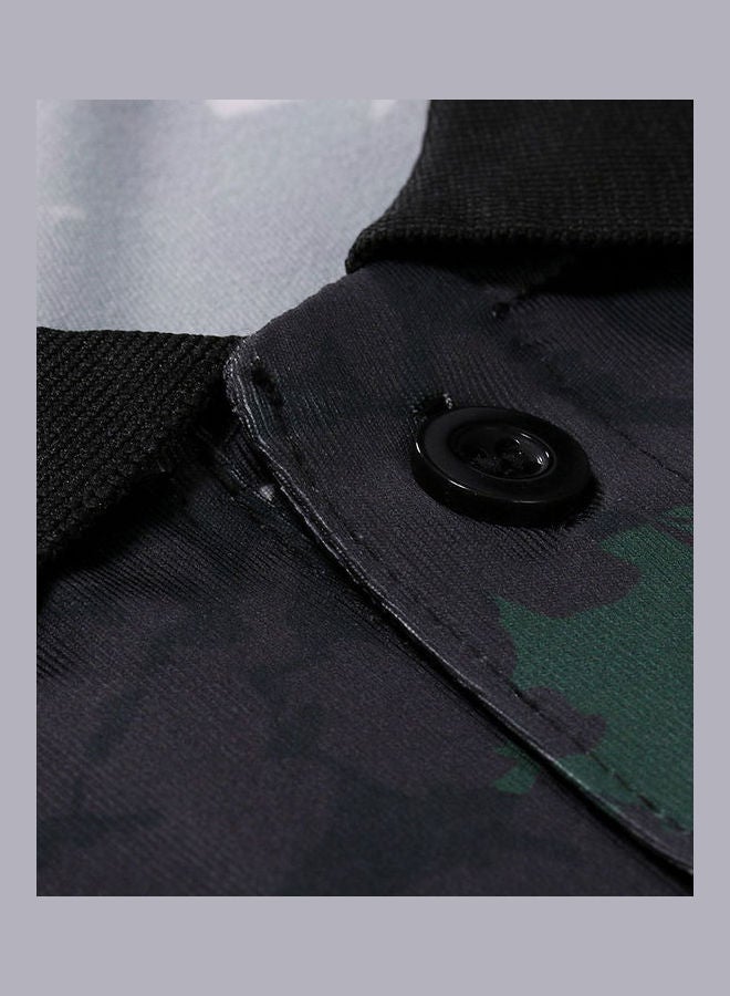 نيبمينينت تيشيرت مطبوع بنقشة مموهة كالزي العسكري أخضر / أبيض أسود - Image 5