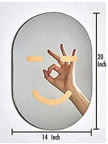 PRINCE ART Mirror Glass for Bathroom Wall Decorative Home Decor Mirror for Dressing Room Bedroom Living Room Makeup Room Washbasin Oval Shape Size 14 x 20 Inch Unframed - Image 2