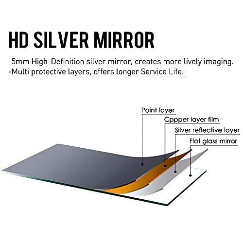 PRINCE ART Mirror Glass for Bathroom Wall Decorative Home Decor Mirror for Dressing Room Bedroom Living Room Makeup Room Washbasin Oval Shape Size 14 x 20 Inch Unframed - Image 5