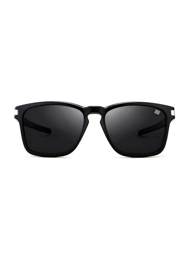 Elegante ELEGANTE Unisex-Fit Design Polarized Square Sunglasses for Men (C1 - Black)  - Image 2