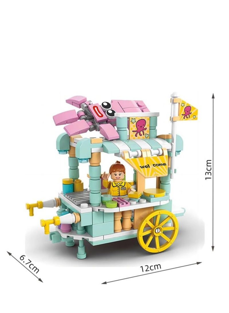 179-Piece Mini Street Food Stall Building Block Toy  - Image 2