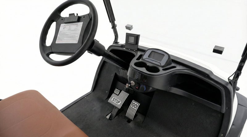 EPIC 2-Seater Non-Lifted Electric Golf Cart with Lithium Battery 105Ah & Standard Tires | LSEV (White) - Image 5