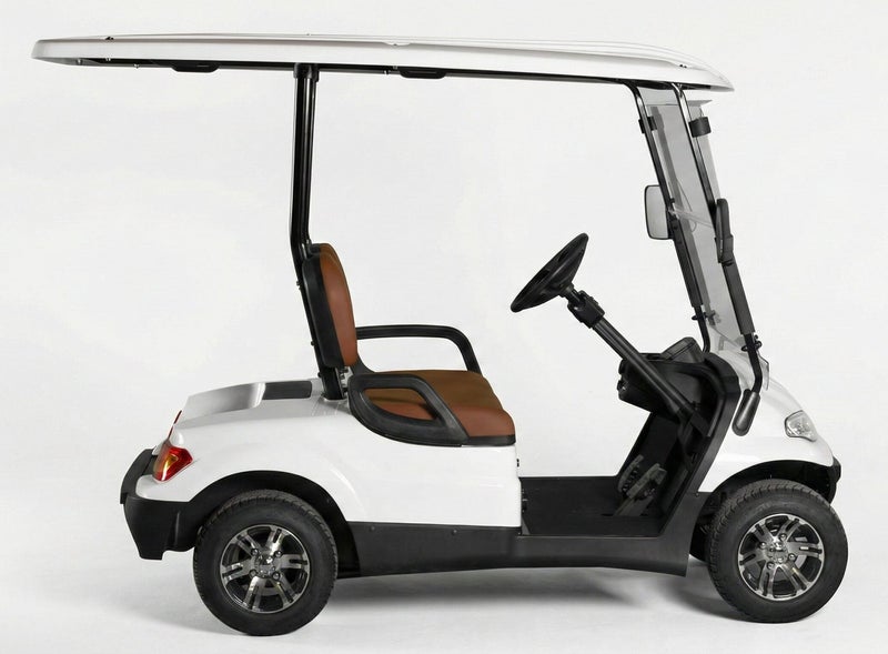 EPIC 2-Seater Non-Lifted Electric Golf Cart with Lithium Battery 105Ah & Standard Tires | LSEV (White) - Image 1