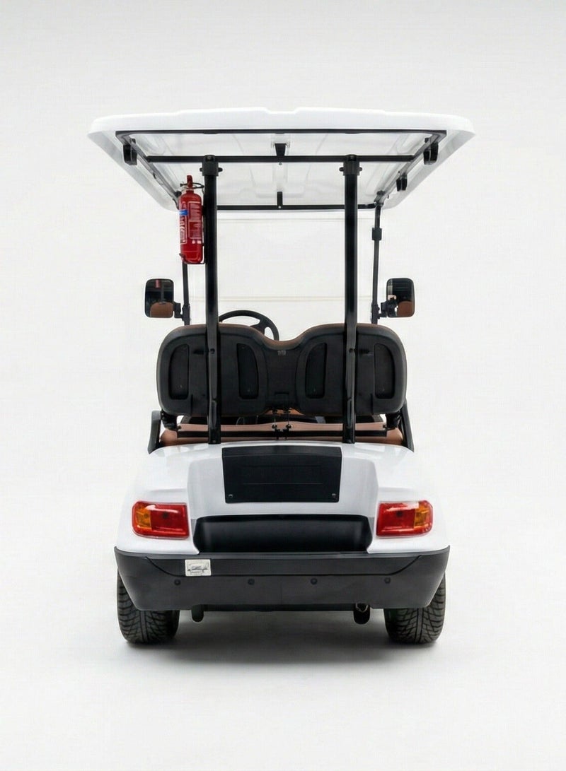 EPIC 2-Seater Non-Lifted Electric Golf Cart with Lithium Battery 105Ah & Standard Tires | LSEV (White) - Image 4