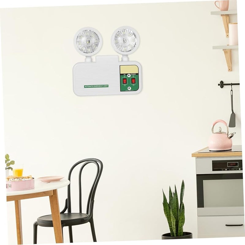 White Emergency Light with Battery Backup for Power Outages Wall Mountable Exit Lighting - Image 4