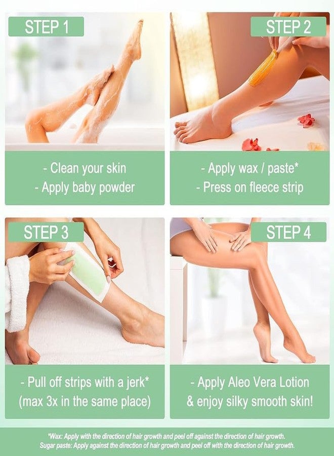 GODFLY شرائط إزالة الشعر من جود فلاي | شرائط من الصوف غير المنسوج للشمع الدافئ - إزالة شعر لطيفة على البشرة ومقاومة للتمزق لأي نوع من أنواع إزالة الشعر على الساق والصدر والظهر والمنطقة الحساسة والوجه (50 قطعة) - Image 3