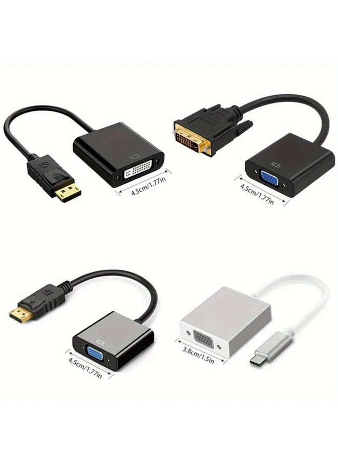 VGA to DVI Adapter Converter with Chip for 1080P Monitor Computer Video HD Cable - Image 2