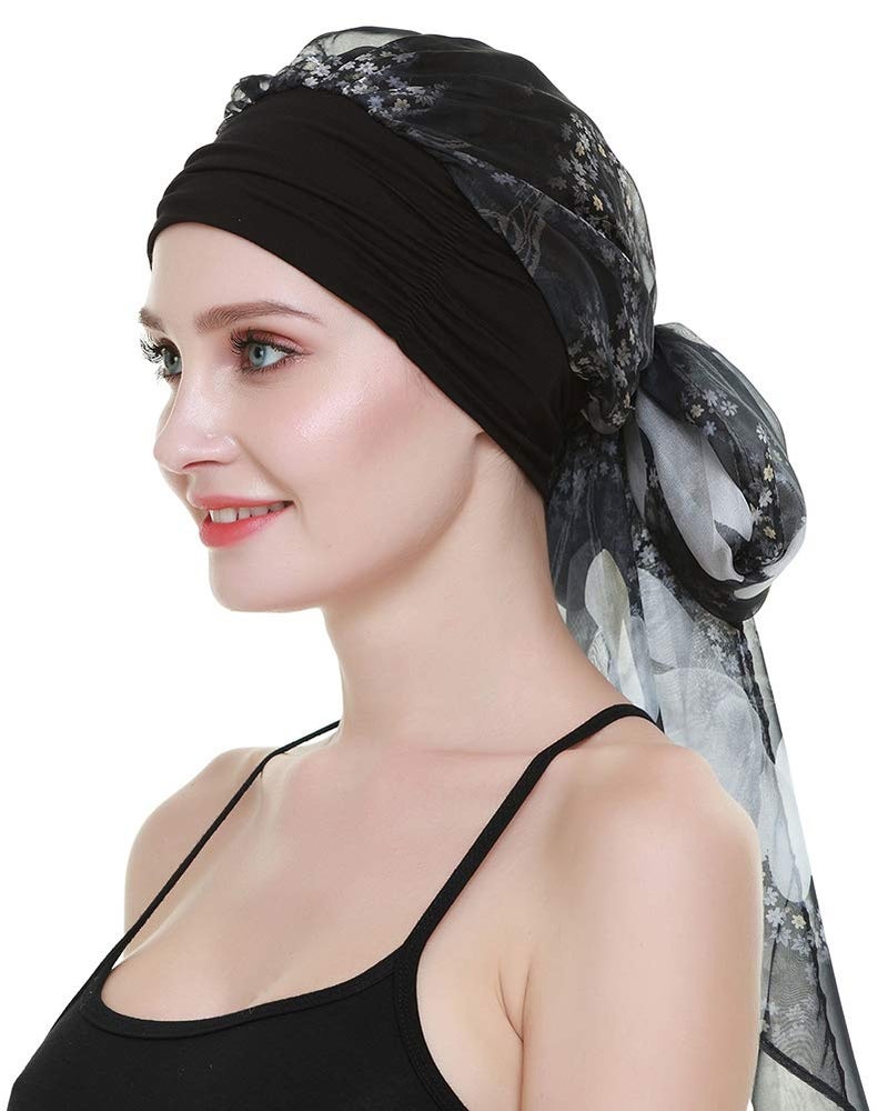 FocusCare Headwraps Scarves for Chemo Patients Cancer Women Headwear Cap for Hair Loss - Image 2