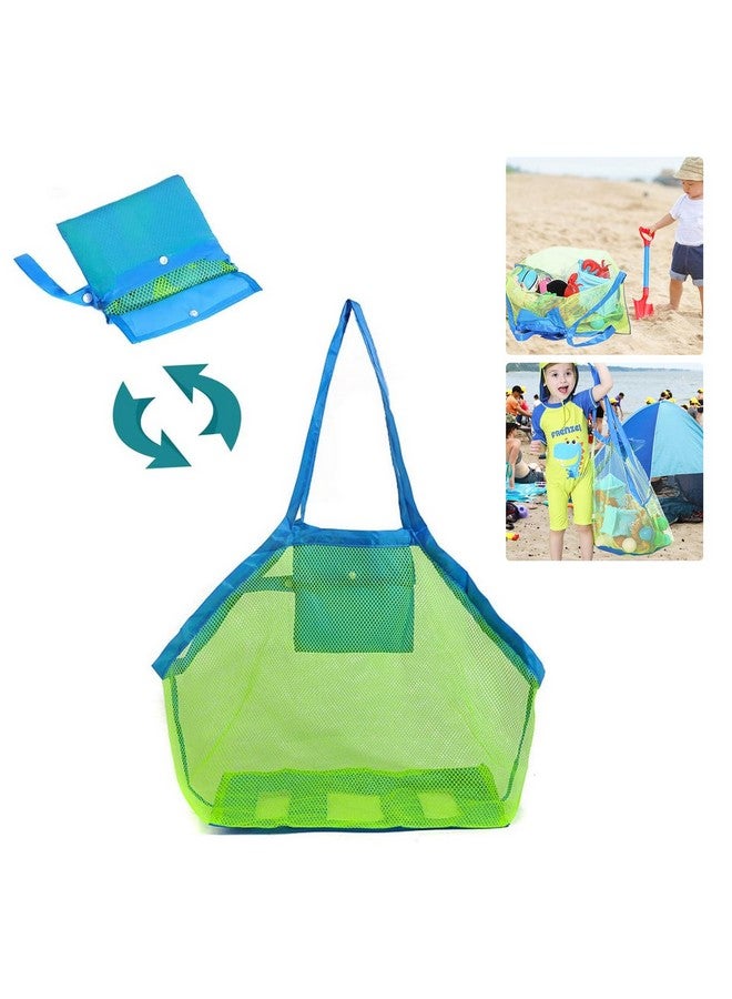 Septo Mesh Beach Sand Toy Bags, Extra Large, Foldable Totes Shell Storage Bag Quick Dry Net Tote For Kids ,Away From Sand Pool Supplies Storage Picnic Backpack - Image 2