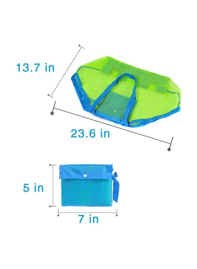 Septo Mesh Beach Sand Toy Bags, Extra Large, Foldable Totes Shell Storage Bag Quick Dry Net Tote For Kids ,Away From Sand Pool Supplies Storage Picnic Backpack - Image 3