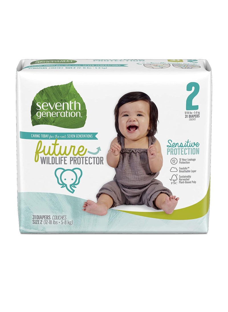 Seventh Generation Seventh Generation Baby Diapers Sensitive Protection Size 2 Count 31  - Image 1