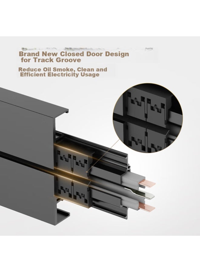 Bull Surface-mounted Track Socket, Master Screen Display Model Gb3z, Movable Wall Socket, Wall-mounted Socket, No Slot Required, App-controlled Switch, 75cm Track + 4 Five-hole Sockets - Image 4