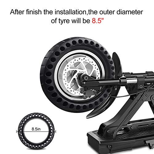 FOXNSK 8.5 Inch Solid Tire Tyre for Xiaomi mijia M365, Front/Rear Rubber Tire Wheel Replacement for Electric Scooter 8 1/2x2 Anti-slip （2 pack） - Image 4