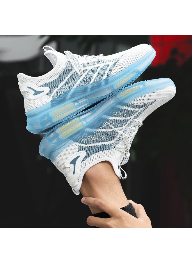 NIBEMINENT أحذية جري للرجال خفيفة الوزن وقابلة للتنفس مضادة للانزلاق أحذية تنس خارجية ناعمة مزودة بأربطة رياضية - Image 2