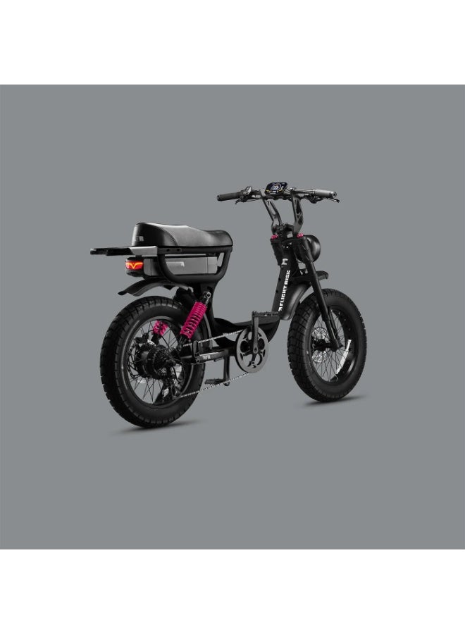 Flight Risk FR333 Electric Bike in Black with Front & Rear Suspension, 1000W Max Power Output, and 4-Piston Tektro Hydraulic Disc Brakes - Image 4