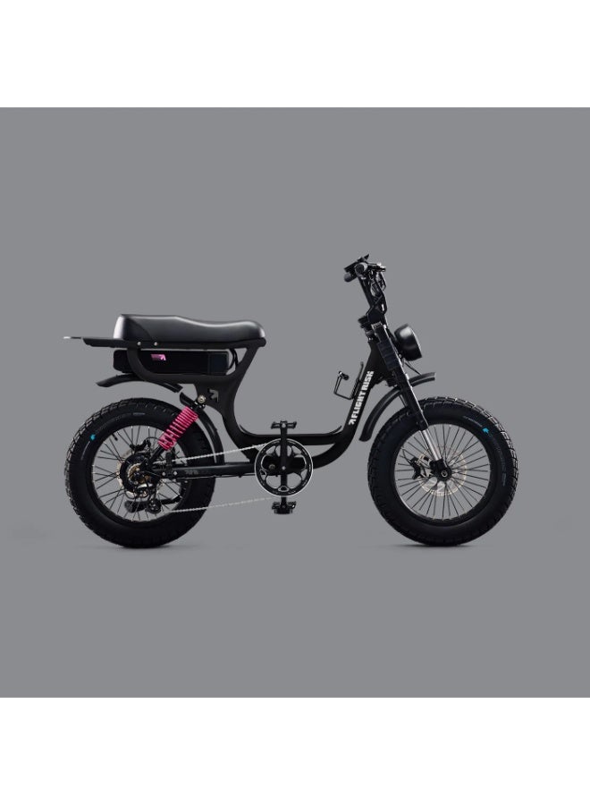 Flight Risk FR333 Electric Bike in Black with Front & Rear Suspension, 1000W Max Power Output, and 4-Piston Tektro Hydraulic Disc Brakes - Image 1