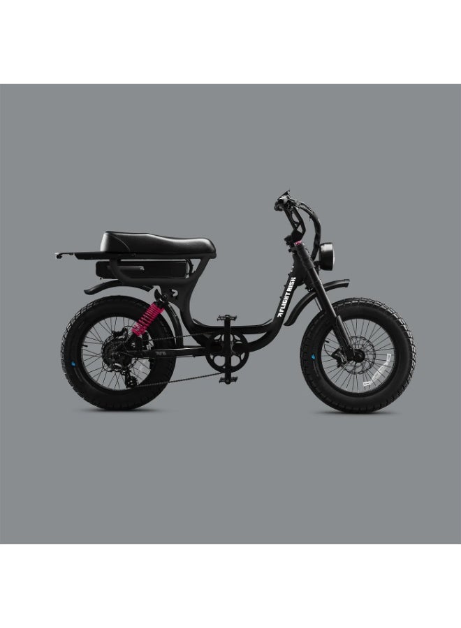 Flight Risk FR333 Electric Bike in Black with Front & Rear Suspension, 1000W Max Power Output, and 4-Piston Tektro Hydraulic Disc Brakes - Image 2