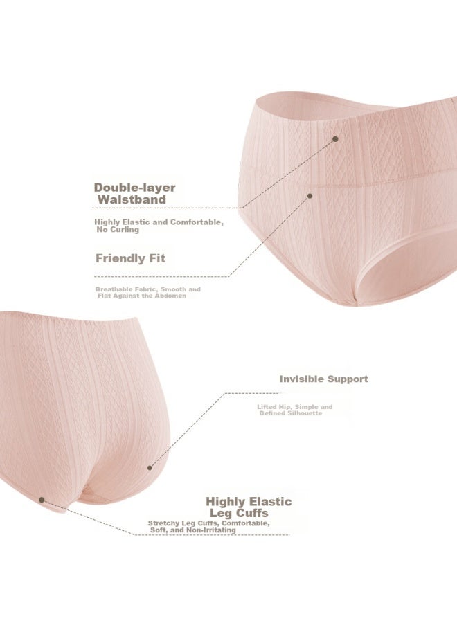 Gujin High Waist Tummy Control Women's Underwear 100% Cotton Crotch Comfortable Plus Size Hip Lift Briefs - Image 2