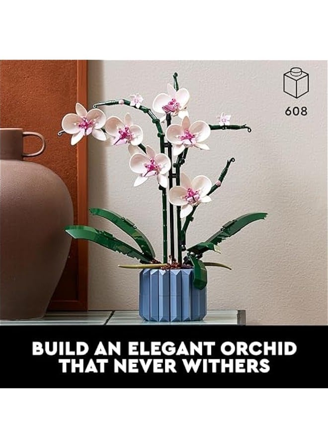 Orchid Set for Adults - Collectible Model Building with Fake Flowers, Creative Hobbies and Gift Ideas for Him and Her - Multicolor  - Image 2