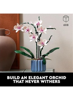 DURKU Orchid Set for Adults - Collectible Model Building with Fake Flowers, Creative Hobbies and Gift Ideas for Him and Her - Multicolor  - Image 3