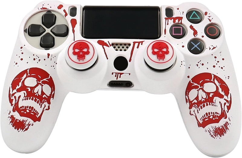 RALAN Skull HeadDesign Controller Skin Cover with 2 Thumb Grips Compatible with PS4/Playstation 4 Slim/Pro Controller - Image 2