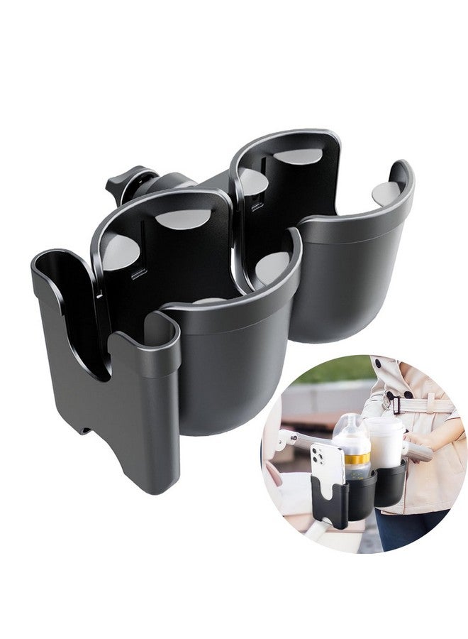 WedFeir Baby Stroller Cup Holder with Phone Holder, 3-in-1 Bottle Holder, 360 Removable Degrees Rotation Drink Holder for Wheelchair, Stroller, Bike, Walker, Scooter, Bicycle, Uppababy, Nuna, Bugaboo, Doona. - Image 1