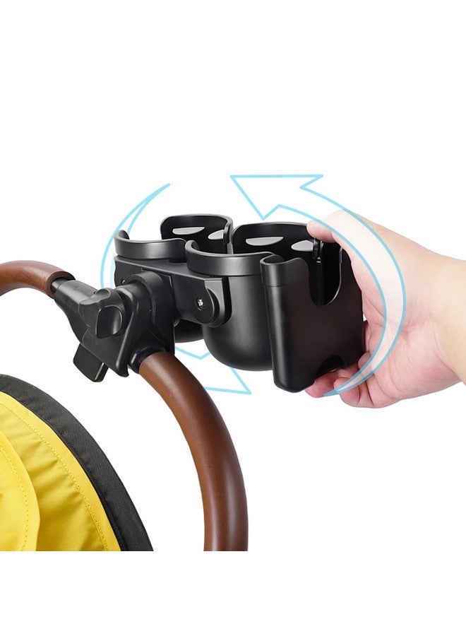 WedFeir Baby Stroller Cup Holder with Phone Holder, 3-in-1 Bottle Holder, 360 Removable Degrees Rotation Drink Holder for Wheelchair, Stroller, Bike, Walker, Scooter, Bicycle, Uppababy, Nuna, Bugaboo, Doona. - Image 4