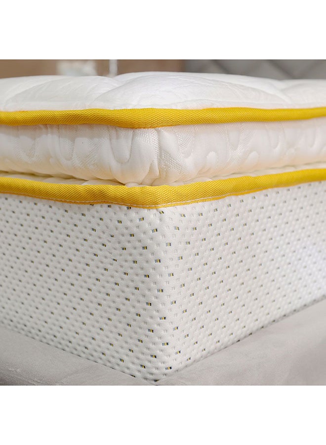 DANUBE HOME Latex Pillow Top Pocket Spring Mattress Medium Soft Feel King Bed Mattress Spine Balance For Pressure Relief L200xW180 cm Thickness 30 cm - Image 1