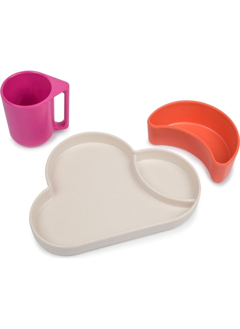 TUM TUM Tumtum Bamboo Dinnerware Set Pink / Orange  - Image 3