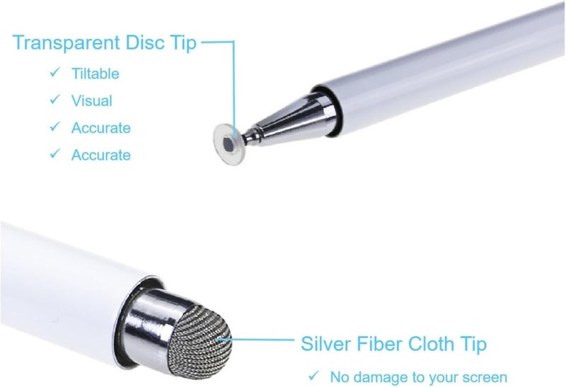 thexxa Stylus Pen for Samsung Galaxy Tab A7/A8/A8plus/A9/A9Plus Compatible with iPad/Android Tablet All Touch Devices Universal High Sensitive S Pen (White) - Image 3