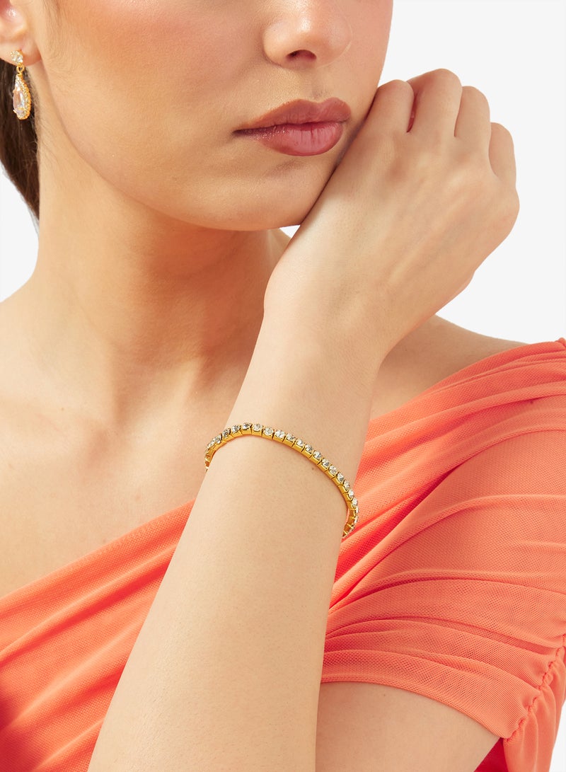 ELLA Gold Tennis Bracelet - Image 3