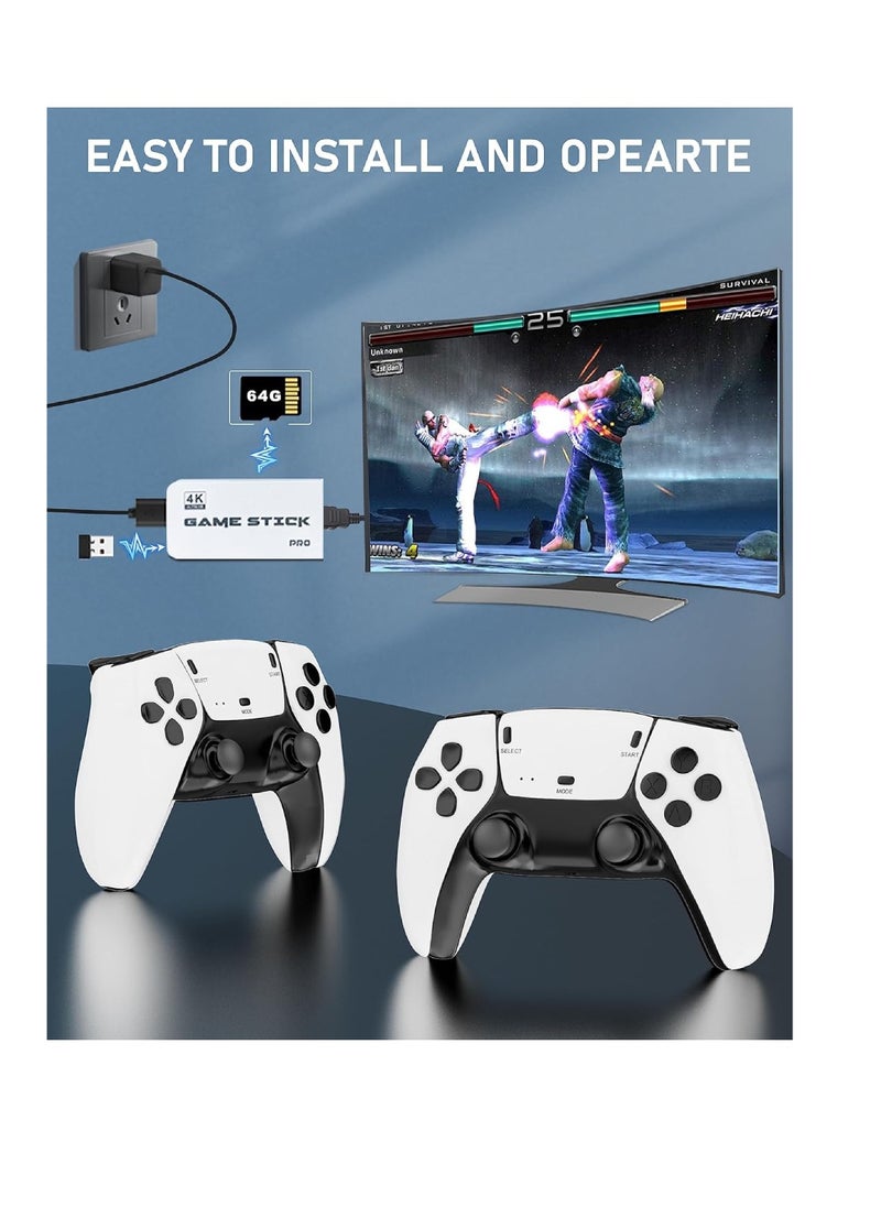 DIGI CORE Wireless Retro Handheld Game Console, Retro Game Console, Built-in 20,000+ Plug-And-Play Retro Video Games 9 Classic Simulators, 4K HD HDMI Output Dual 2.4G Wireless Controller With 64GB Memory Card  - Image 4
