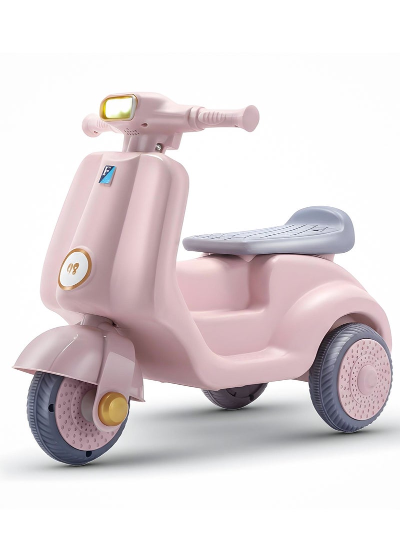 بيبي سيارة دفع للأطفال، سيارة دفع للأطفال الصغار مع أضواء RGB وموسيقى ومقعد واسع | سيارة دفع للأطفال | سيارة دفع للأطفال الصغار من سنة إلى 3 سنوات للأولاد والبنات باللون الوردي - Image 1