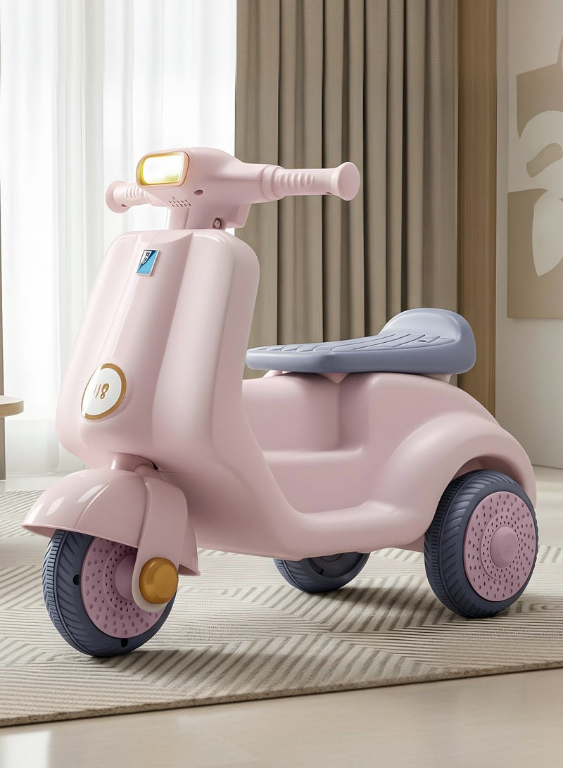 بيبي سيارة دفع للأطفال، سيارة دفع للأطفال الصغار مع أضواء RGB وموسيقى ومقعد واسع | سيارة دفع للأطفال | سيارة دفع للأطفال الصغار من سنة إلى 3 سنوات للأولاد والبنات باللون الوردي - Image 2