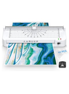 Generic Laminator,A3/A4/A5/A6 Thermal Laminator Machine, 9 in 1 Cold Laminator Machine with Paper Cutter and Corner Rounder,40 Laminating Pouches for Home Office School  - Image 1