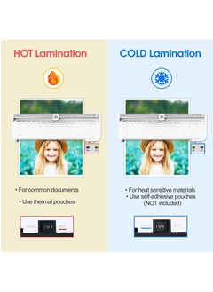 Generic Laminator,A3/A4/A5/A6 Thermal Laminator Machine, 9 in 1 Cold Laminator Machine with Paper Cutter and Corner Rounder,40 Laminating Pouches for Home Office School  - Image 3