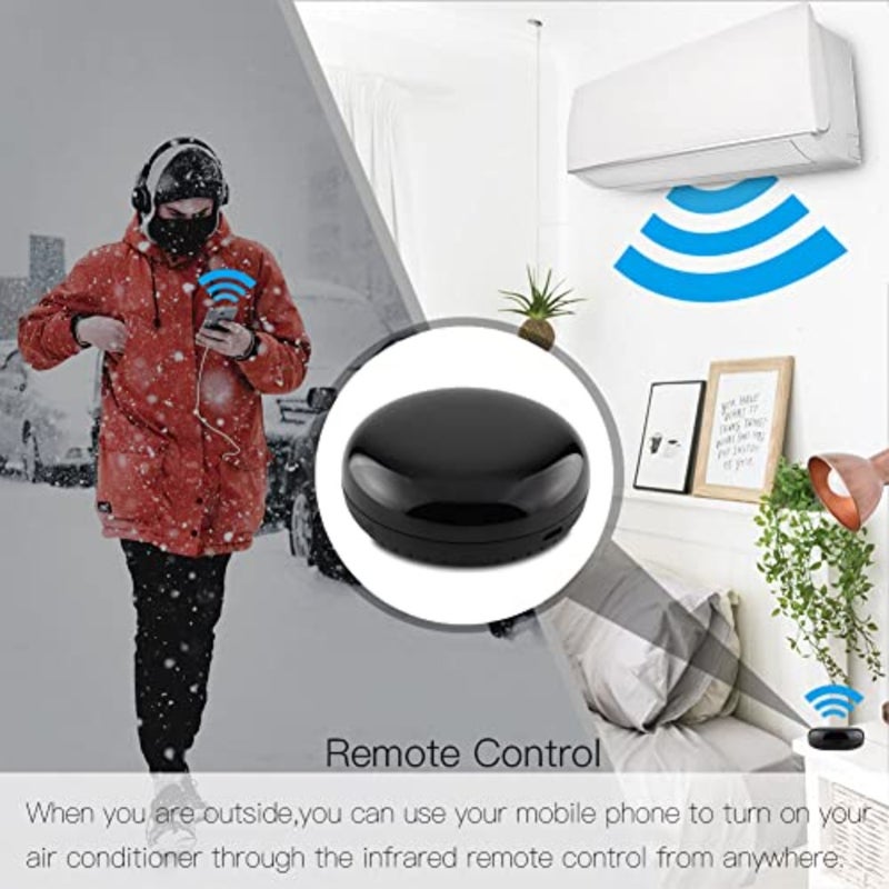 جهاز تحكم عن بعد بالأشعة تحت الحمراء يعمل بتقنية Wi-Fi 2.4 جيجا هرتز مزود بجهاز تحكم عن بعد عالمي يعمل بالأشعة تحت الحمراء لمكيف الهواء وتلفزيون DVD باستخدام تطبيق Smart Life المتوافق مع التحكم الصوتي Alexa Google Home - Image 4
