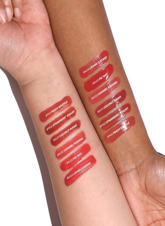 FOCALLURE Transferproof Watery Lip Balm - HOT NU04 Lychee Custard|1.6 gm, Transferproof Glossy Balm, Non-Sticky, Long-Lasting Hydration, Lightweight & Melting Texture, Moisturizing with Rose Oil - Image 3