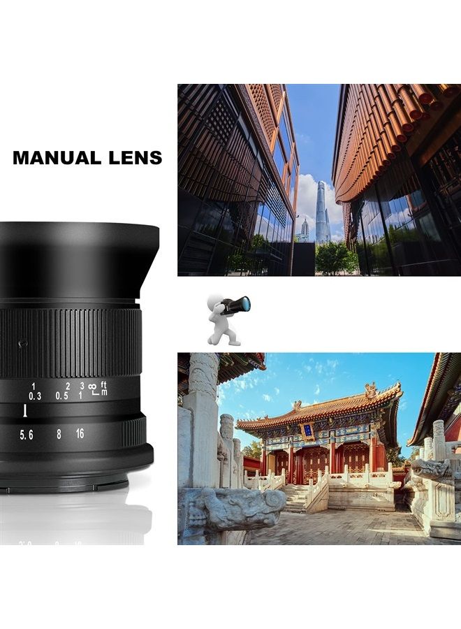 7artisans - 7 Artisans 12mm F2.8 Mark Ⅱ Ultra Wide Angle APS-C Manual Focus Prime Lens Compatible for Olympus and Panasonic MFT M4/3 Mount Mirrorless Cameras - Image 1