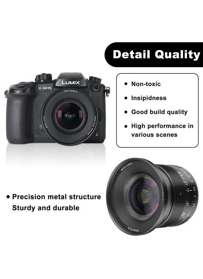 7artisans - 7 Artisans 12mm F2.8 Mark Ⅱ Ultra Wide Angle APS-C Manual Focus Prime Lens Compatible for Olympus and Panasonic MFT M4/3 Mount Mirrorless Cameras - Image 1