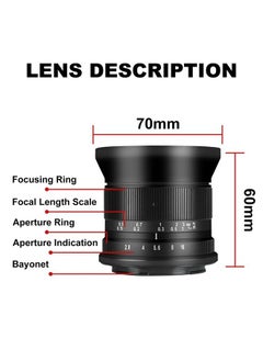 7artisans 7 Artisans 12mm F2.8 Mark Ⅱ Ultra Wide Angle APS-C Manual Focus Prime Lens Compatible for Olympus and Panasonic MFT M4/3 Mount Mirrorless Cameras  - Image 2
