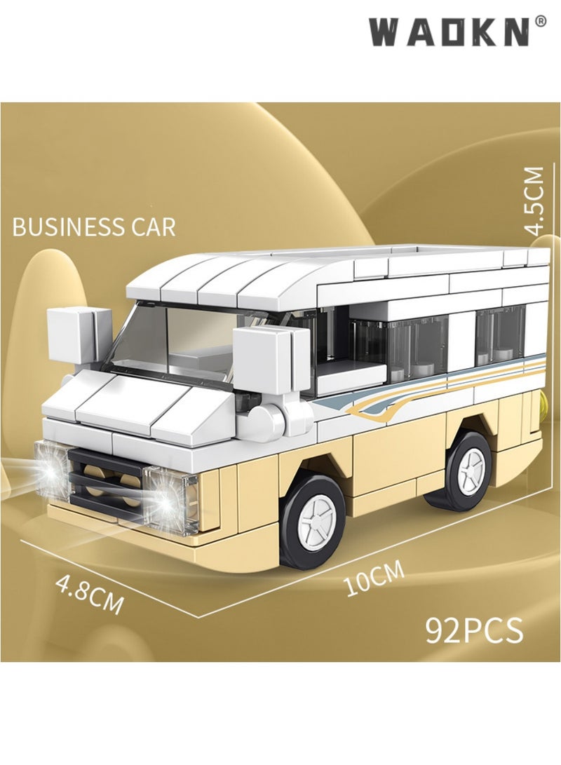 WAOKN City Car Building Blocks Children‘s Educational Assembled Toys Gift For Boys As Halloween Gift New Creative Assembly Building Blocks Kids Small Particle Building Blocks Toys Know The City Car Series of The Commercial Vehicle - Image 2