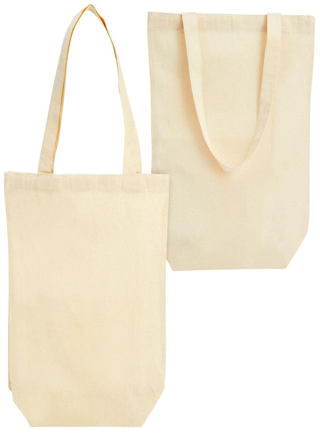 Juvale 24-Pack Blank Cotton Canvas Tote Bags Bulk - Reusable Cotton Tote Bag for DIY Crafts, Grocery & Work - 13x11.5 in - Image 1
