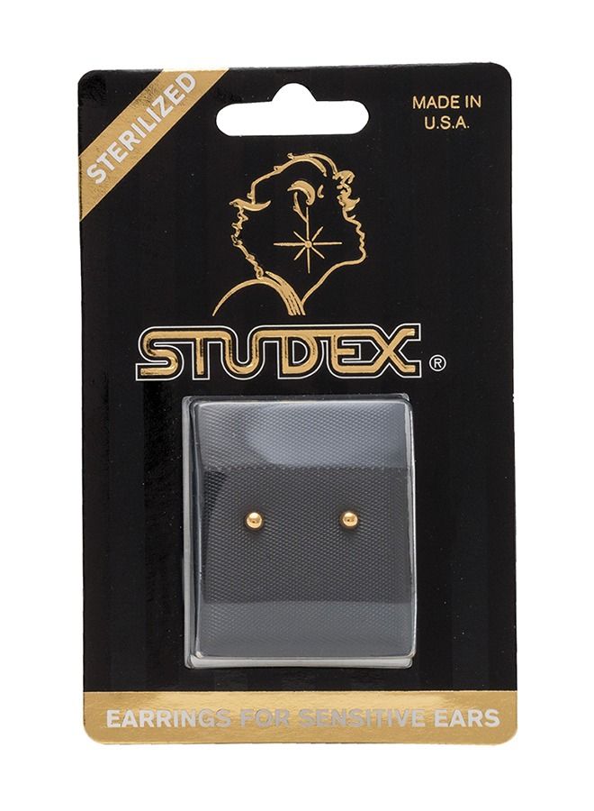 Studex 3MM Ball 24K Pure Gold Plated Ear Studs - Image 5