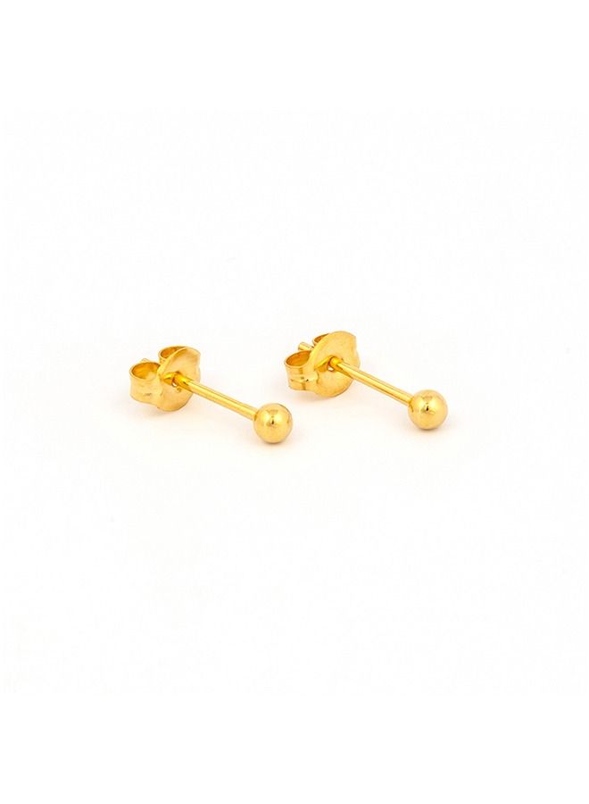 Studex 3MM Ball 24K Pure Gold Plated Ear Studs - Image 2