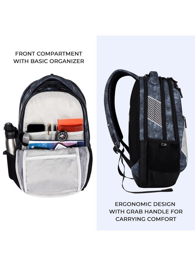 Gear Crafty 19"/34L Large Water Resistant School Bag/College Bag/Casual 5 Compartment Backpack/Daypack/Travel 5 Compartment Backpack/Kids Bag for Boys/Girls (Grey-Black) - Image 4