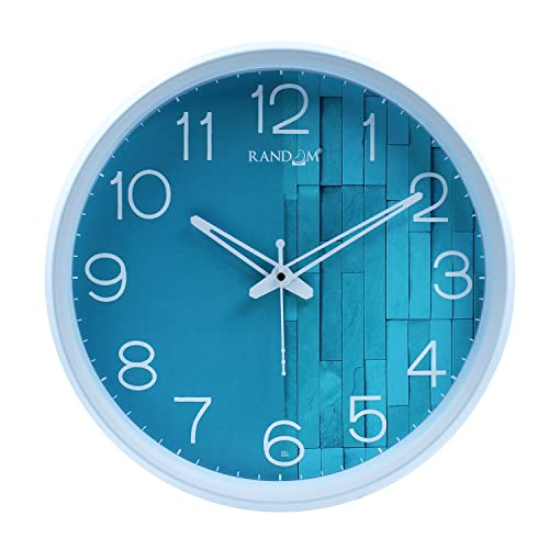 RANDOM Wall Clock for Living Room, Bedroom, Home, Office, Kitchen, Round Shaped Designer Plastic Wall Clock for Home Decor, 12- inch,30 x 30 cm Color :Green|RC-6985| - Image 1